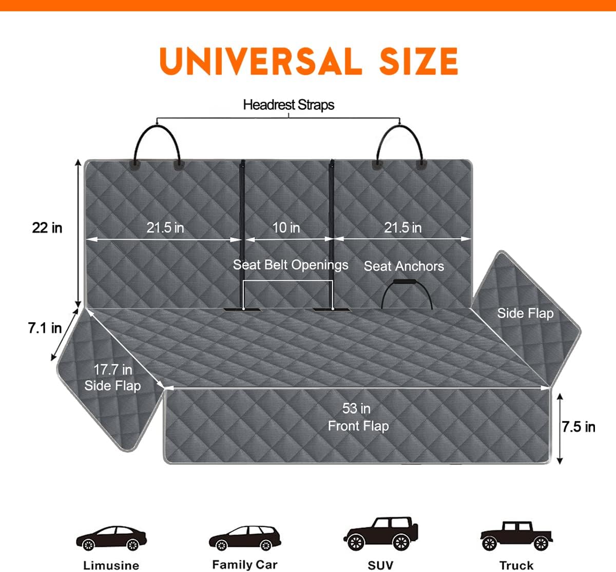 ComfortCar Seat Cover - Grey