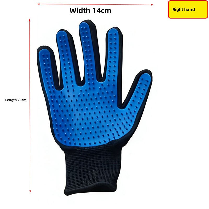 Pet grooming gloves