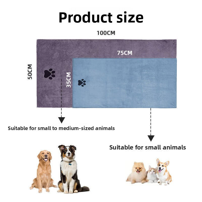Quick-Dry Microfiber Pet Bath Towel