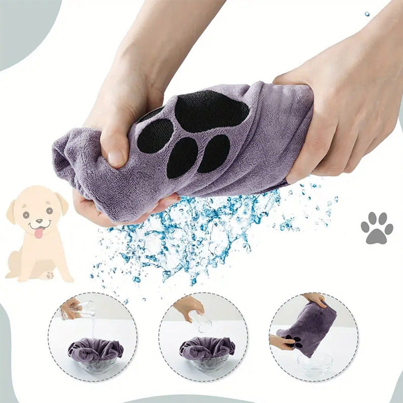 Quick-Dry Microfiber Pet Bath Towel