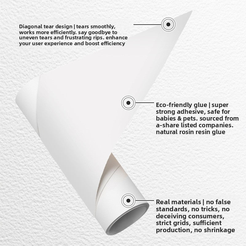 Lint Roller with Slant-Cut Refills for Fabric and Pet Hair