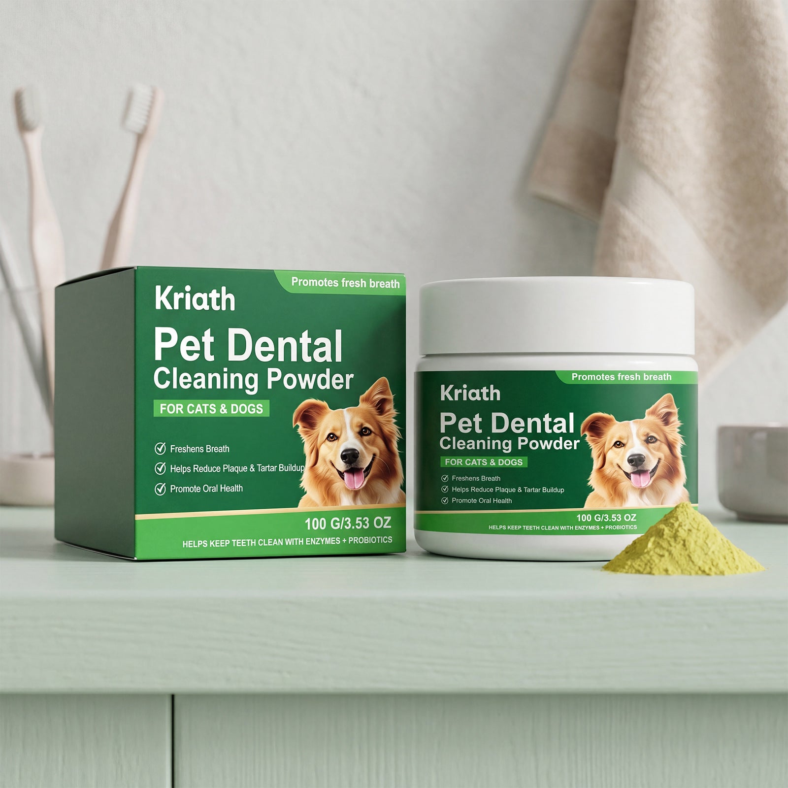 Pet Teeth Cleaning Powder for Cats and Dogs
