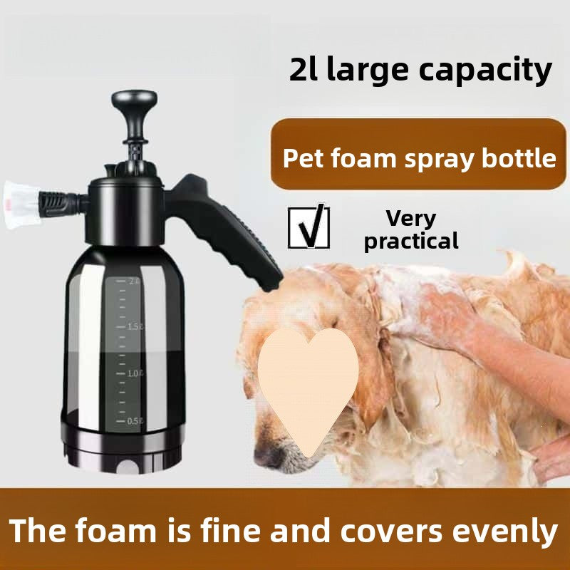 Pet bathing spray bottle